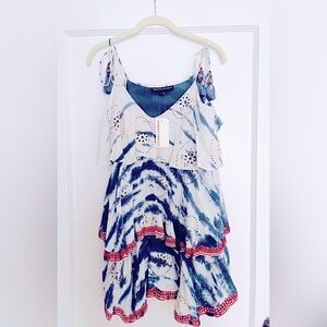 NWT Hemant & Nandita Blue Tiered Sundress